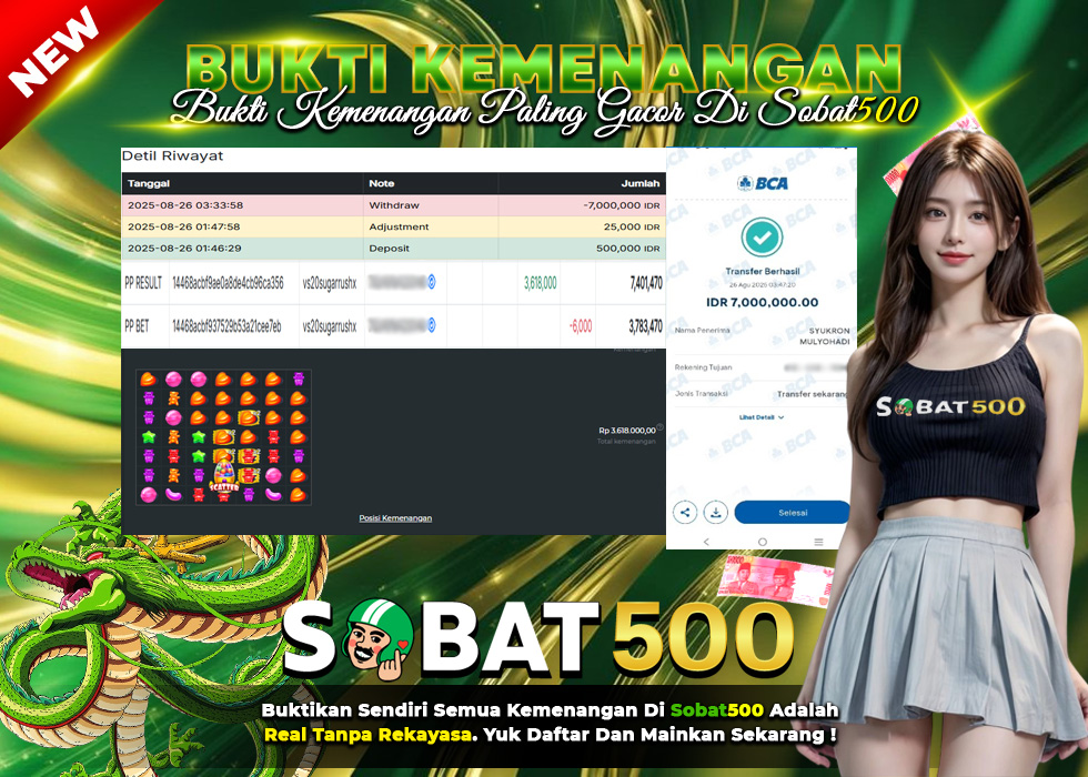 BUKTI JACKPOT SLOT SUGAR RUSH 1000 TERPERCAYA DI INDONESIA TGL 26-08-2025