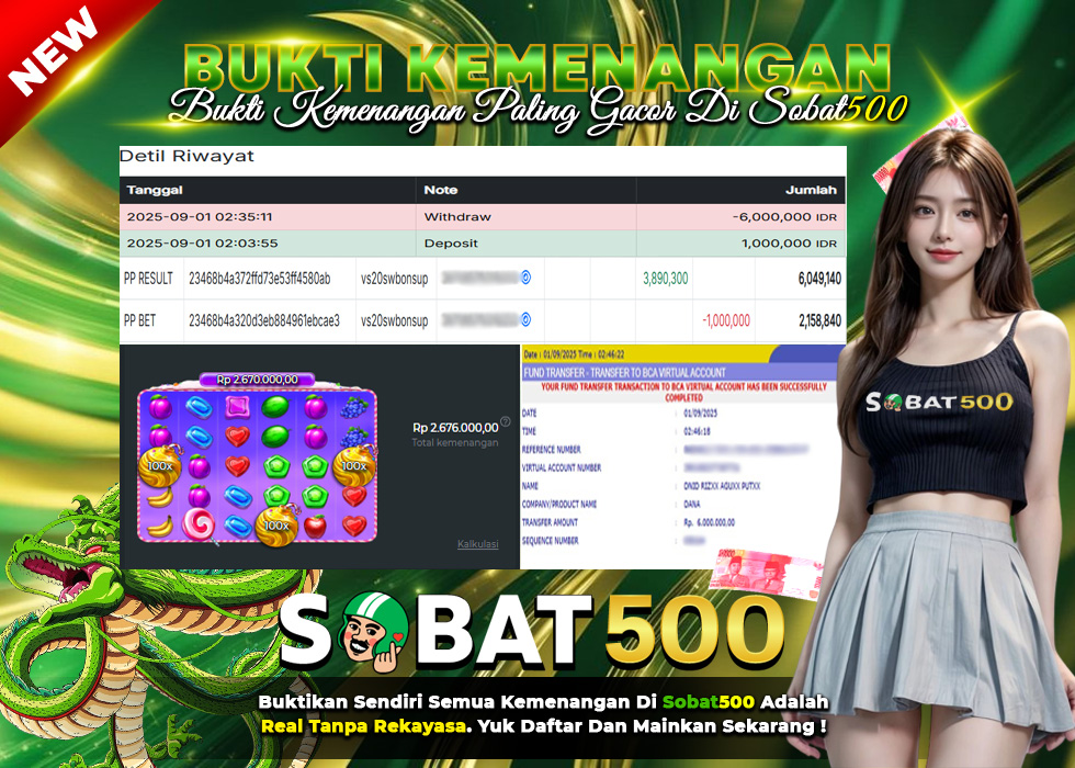 BUKTI JACKPOT SLOT SWEET BONANZA 1000 TERPERCAYA DI INDONESIA TGL 01-09-2025