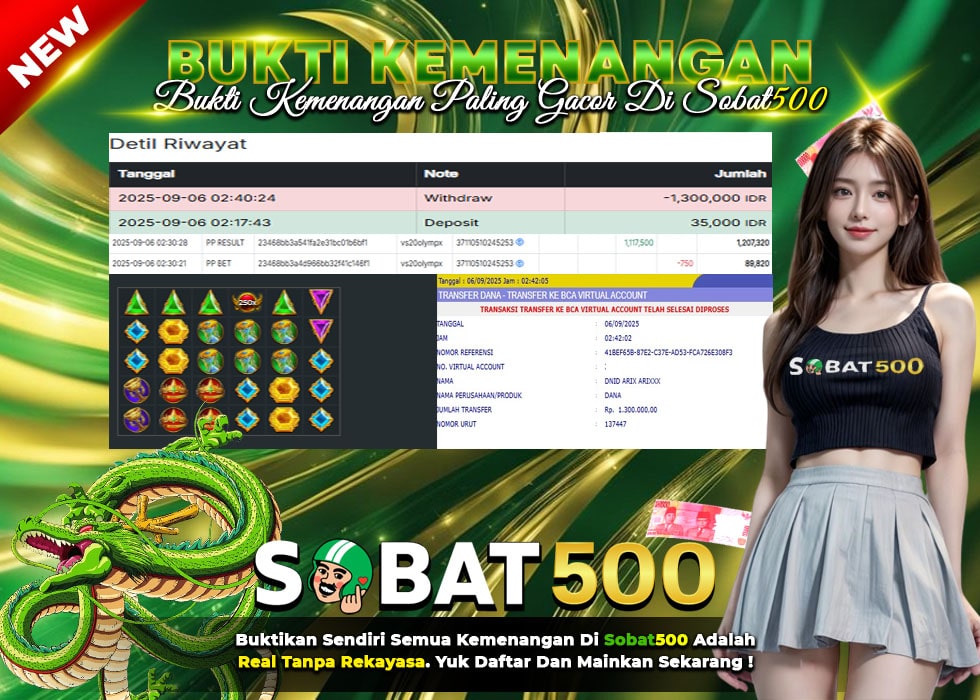 BUKTI JACKPOT SLOT GATES OF OLYMPUS 1000 TERPERCAYA DI INDONESIA TGL 06-09-2025